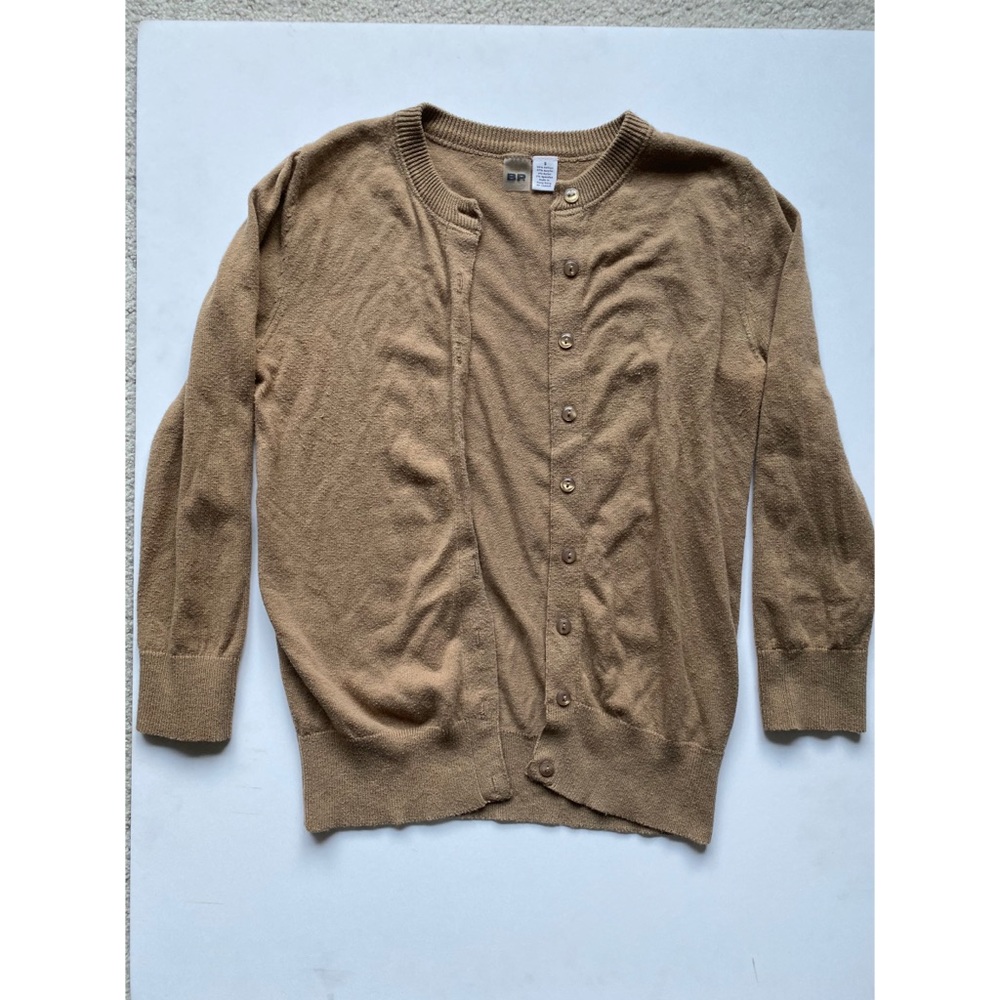 Beige cardigan.